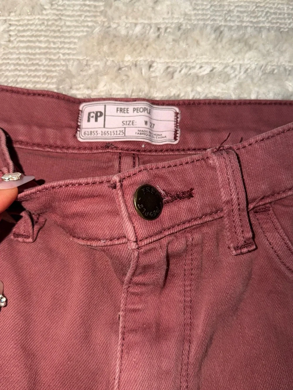 Free People Mauve Skinny Jeans
